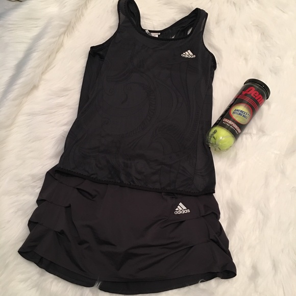 adidas Dresses & Skirts - Adidas Black Tennis Outfit size Medium